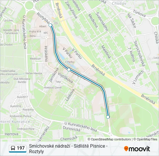 197 Bus Line Map