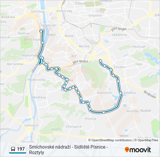 197 bus Line Map