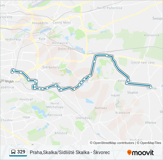 329 Bus Line Map