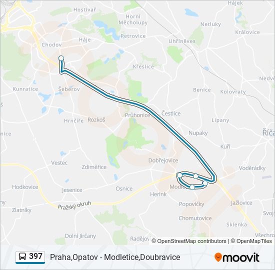 397 bus Line Map