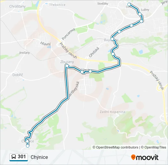 301 Bus Line Map