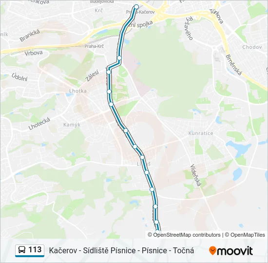 113 Bus Line Map