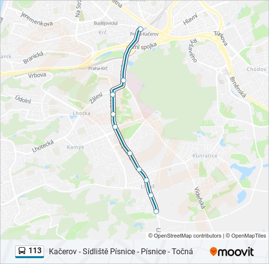 113 bus Line Map