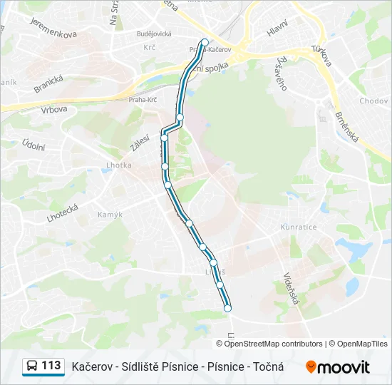 113 Bus Line Map