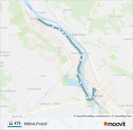 475 bus Line Map