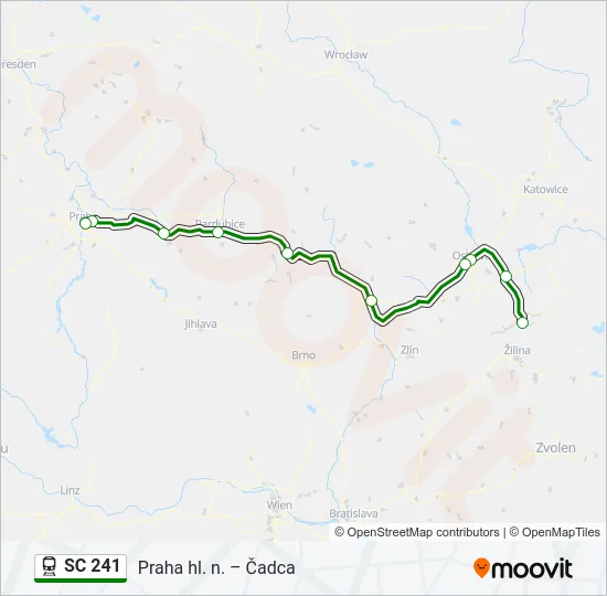 SC 241 Train Line Map