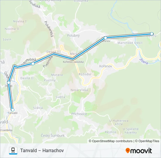 Поезд OS 25482: карта маршрута