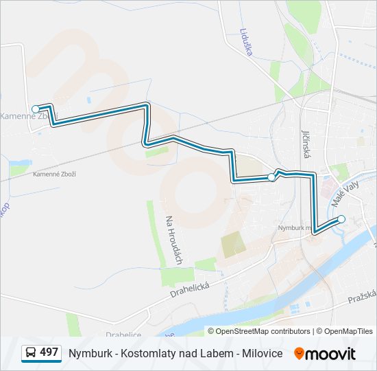 497 bus Line Map