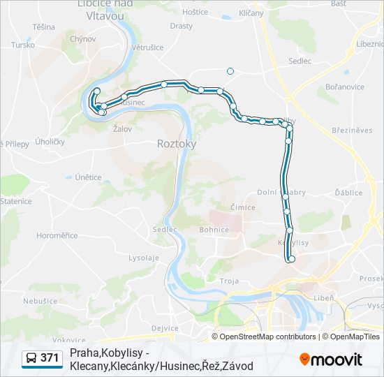 371 bus Line Map