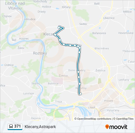 Bus 371 Route Map 371 Route: Schedules, Stops & Maps - Klecany,Astrapark (Updated) Bus 371 Route Map 371 Route: Schedules, Stops & Maps - Klecany,Astrapark (Updated)