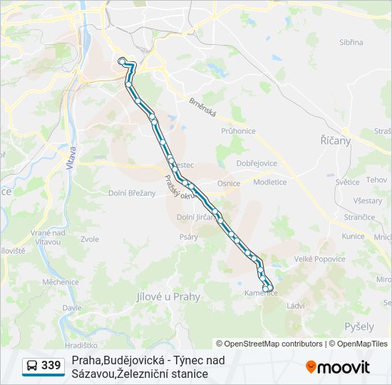 339 bus Line Map