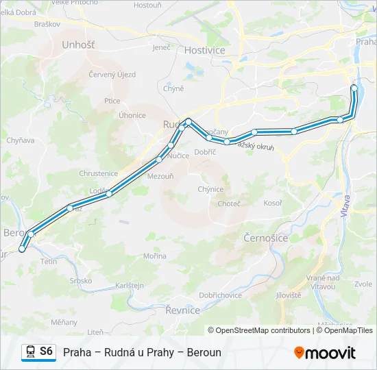 S6 Train Line Map