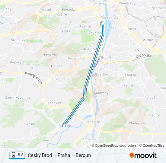 Поезд S7: карта маршрута