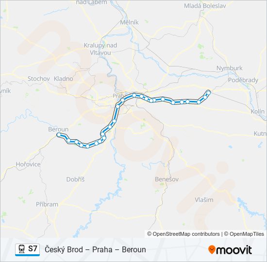 Поезд S7: карта маршрута