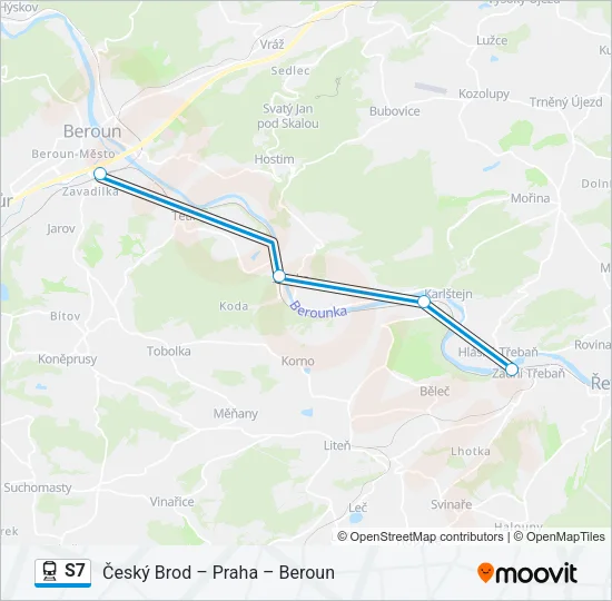 S7 Train Line Map