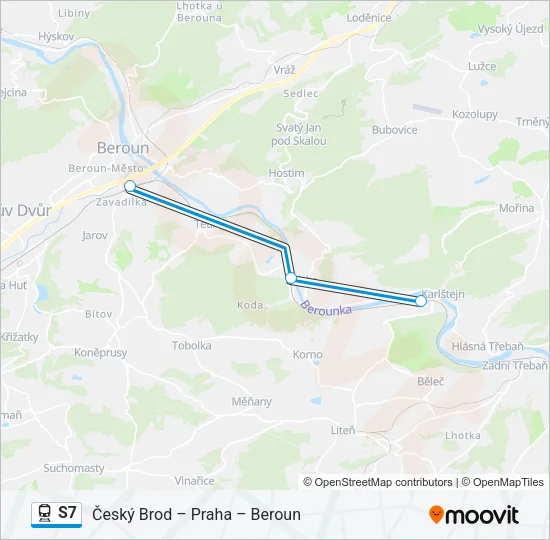 S7 Train Line Map
