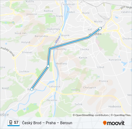 Поезд S7: карта маршрута
