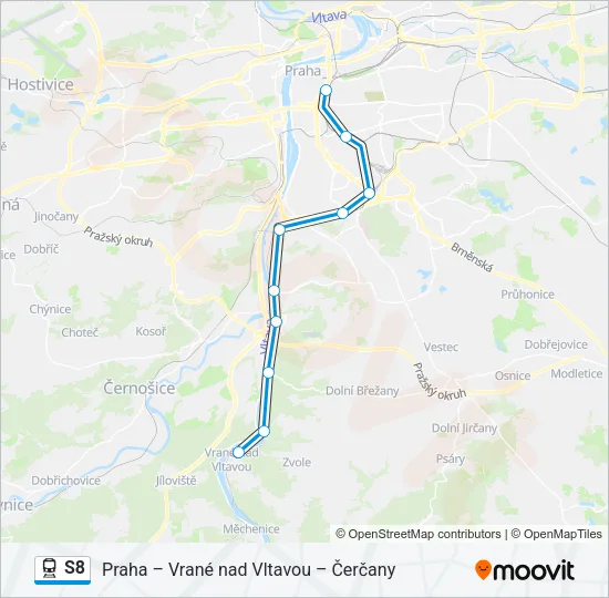 S8 Train Line Map