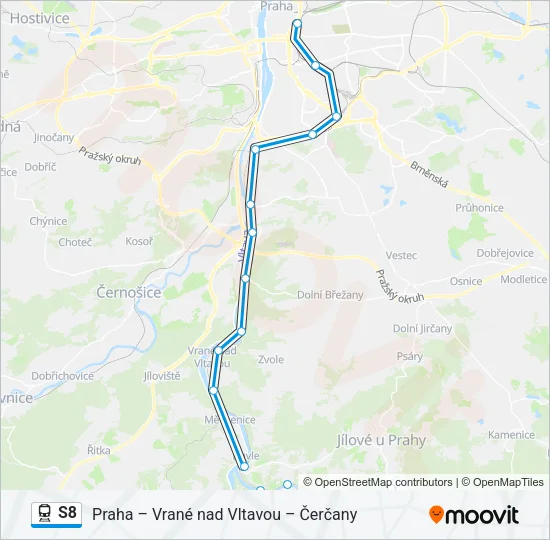 S8 Train Line Map