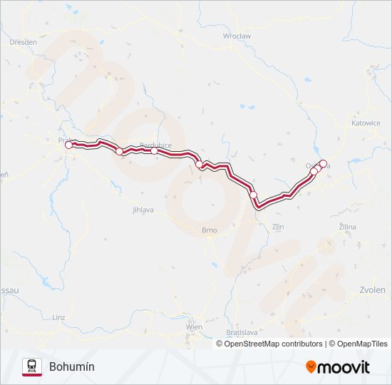 EN 97443 train Line Map