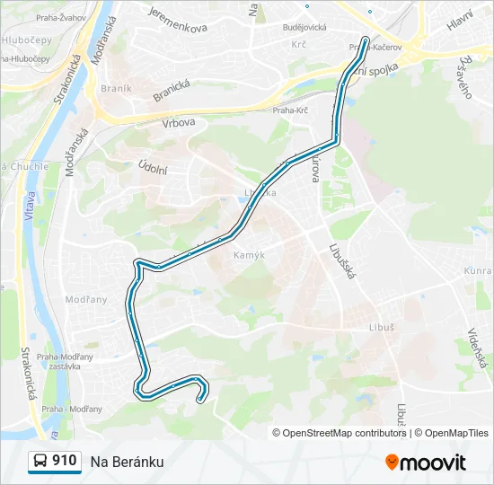 910 Bus Line Map