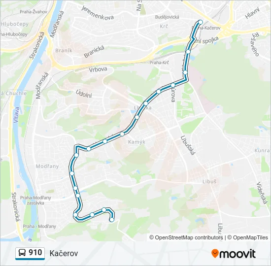 910 Bus Line Map