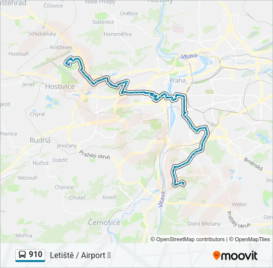 910 Bus Line Map