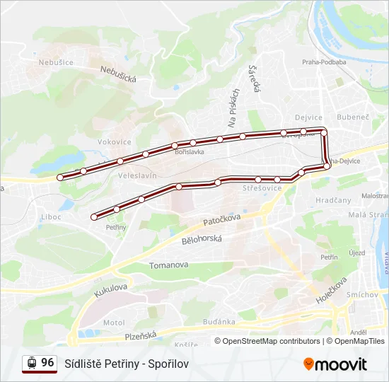 96 Light Rail Line Map