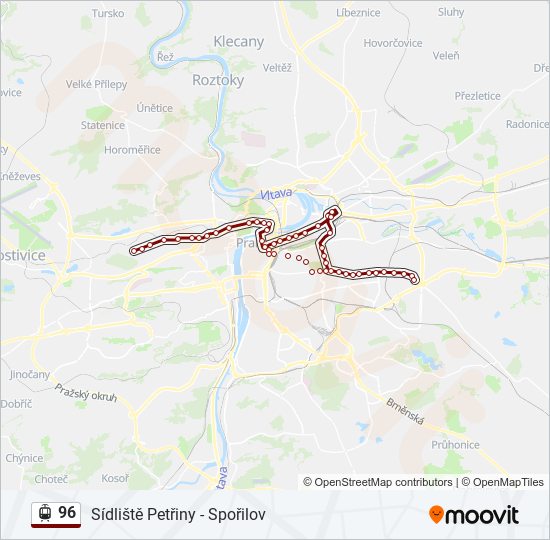 96 light rail Line Map