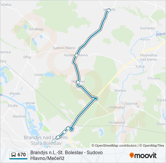 670 bus Line Map