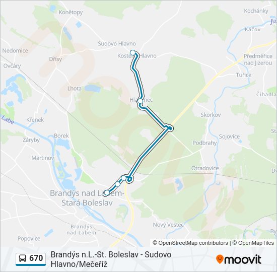 670 bus Line Map