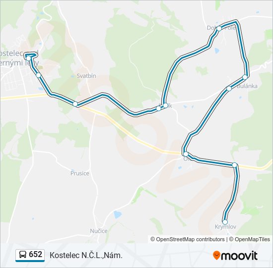 652 bus Line Map