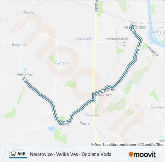 658 bus Line Map