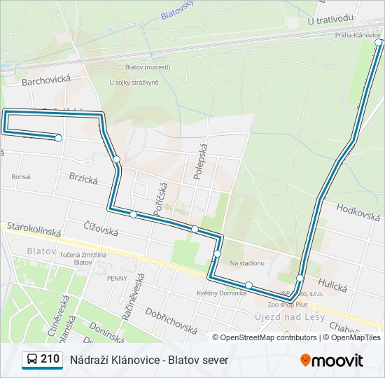 210 bus Line Map