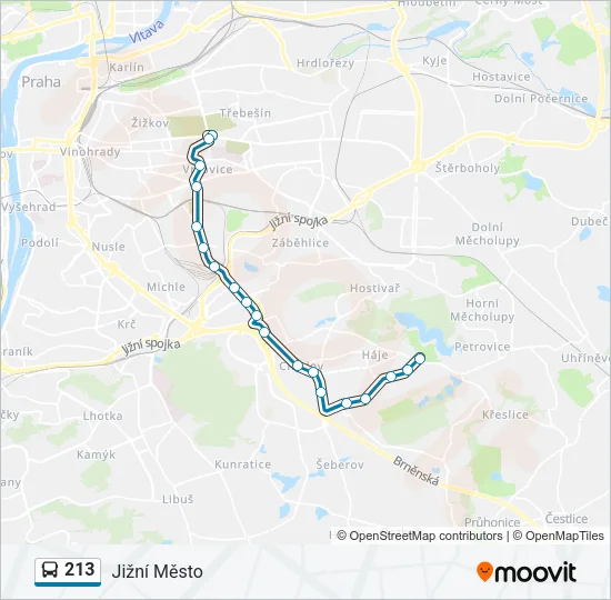 213 Bus Line Map