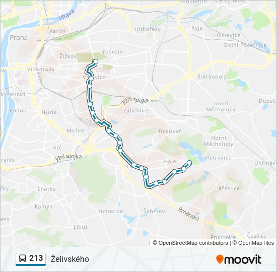 213 Bus Line Map