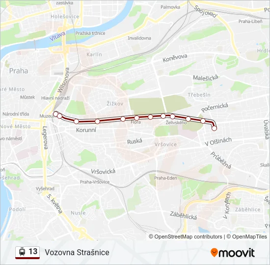 13 Light Rail Line Map