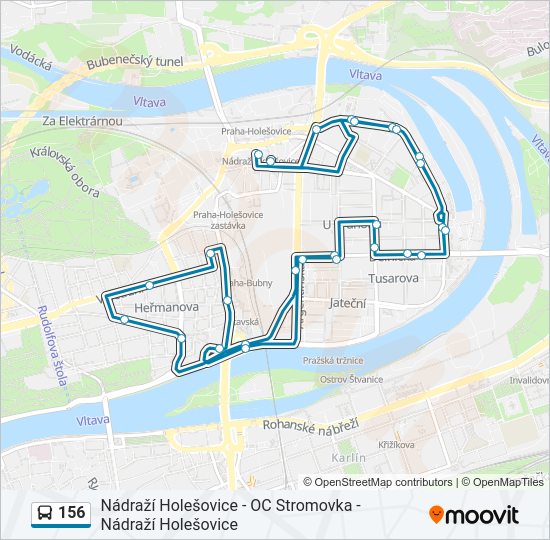 156 bus Line Map