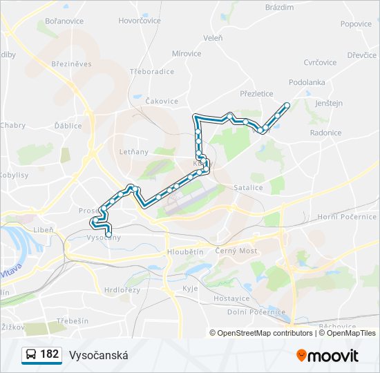 182 bus Line Map