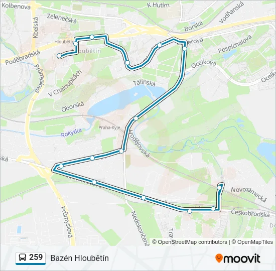 259 Bus Line Map