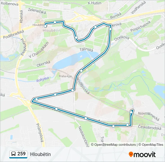 259 Bus Line Map