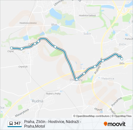 347 bus Line Map