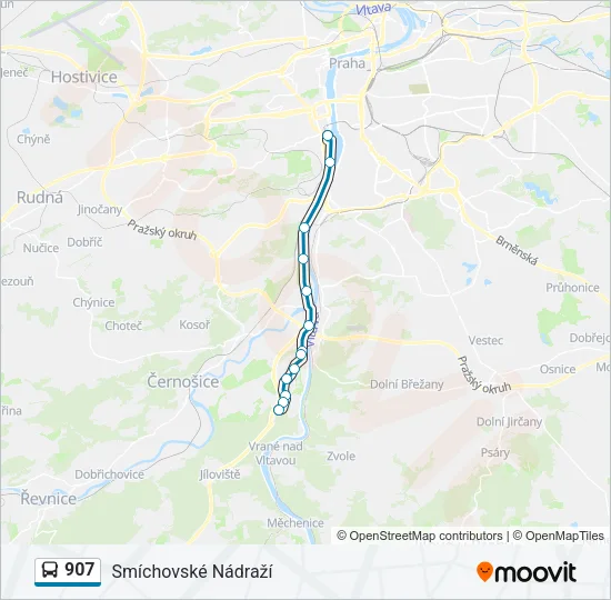 907 Bus Line Map