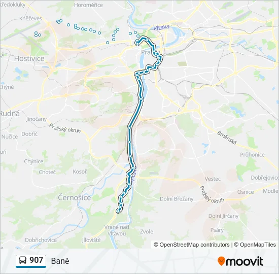 907 Bus Line Map