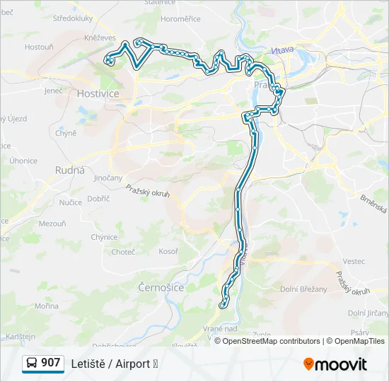 907 Bus Line Map