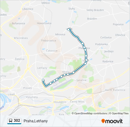 302 bus Line Map