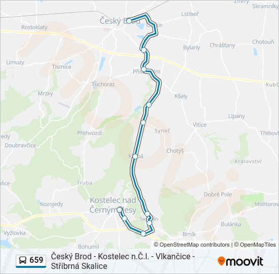 659 bus Line Map