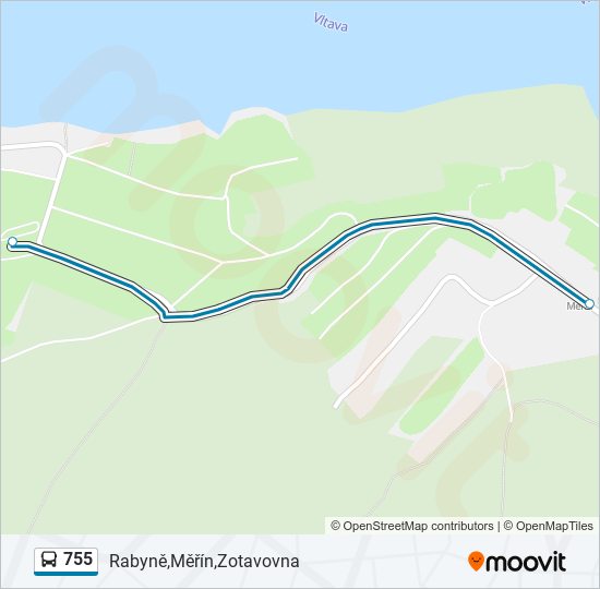 755 bus Line Map