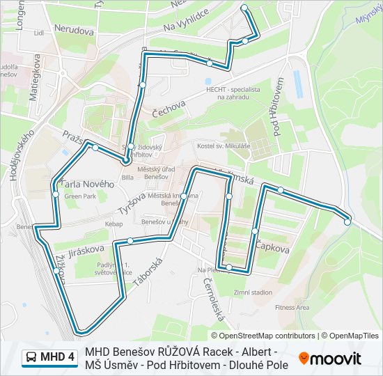 MHD 4  Line Map