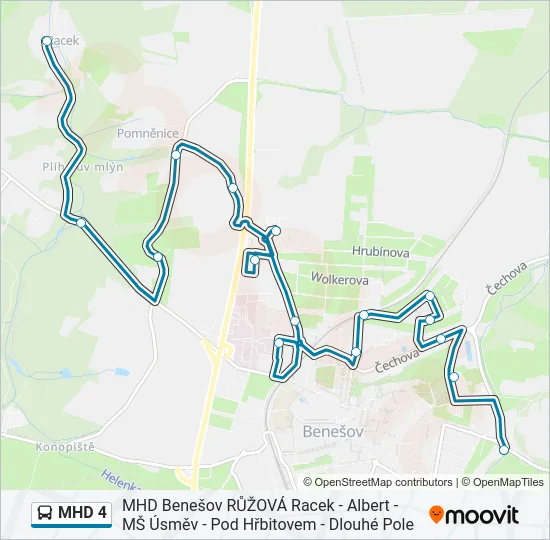 MHD 4  Line Map
